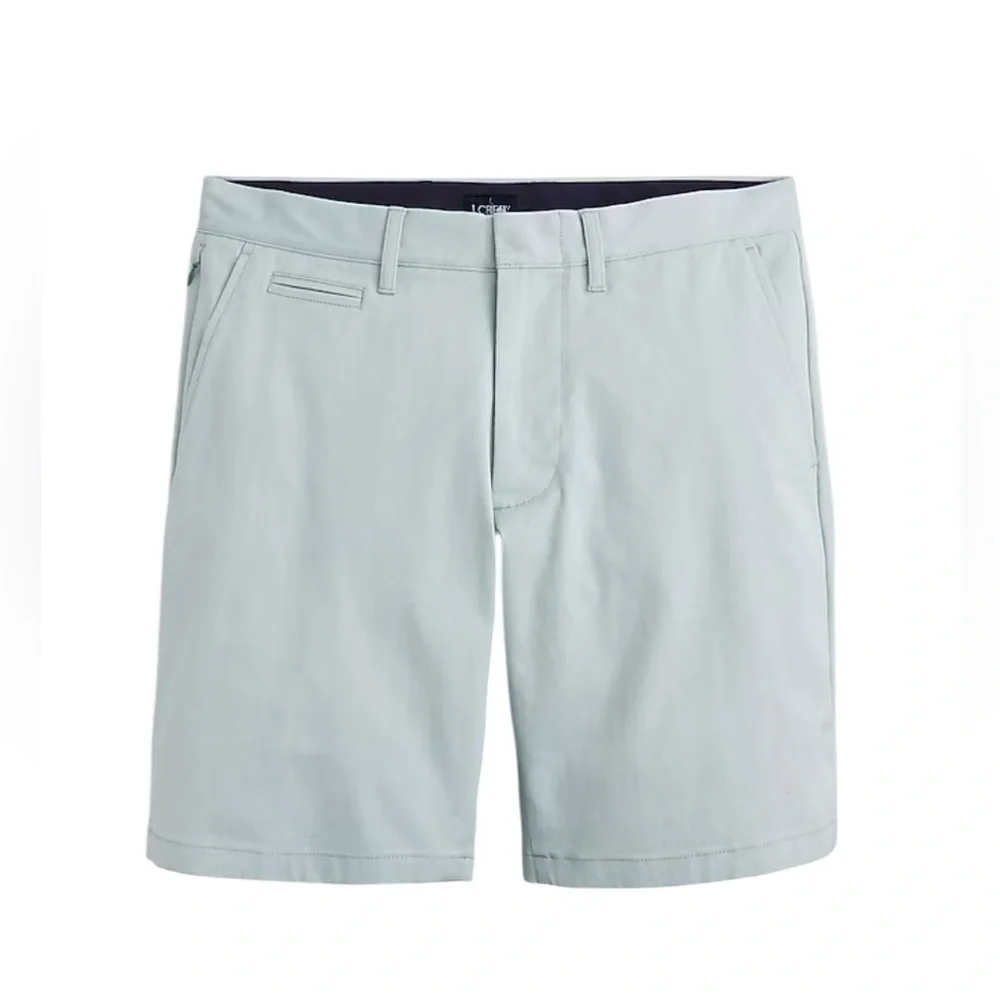 J.Crew 9” Oxford Tech Short in Green White Oxford